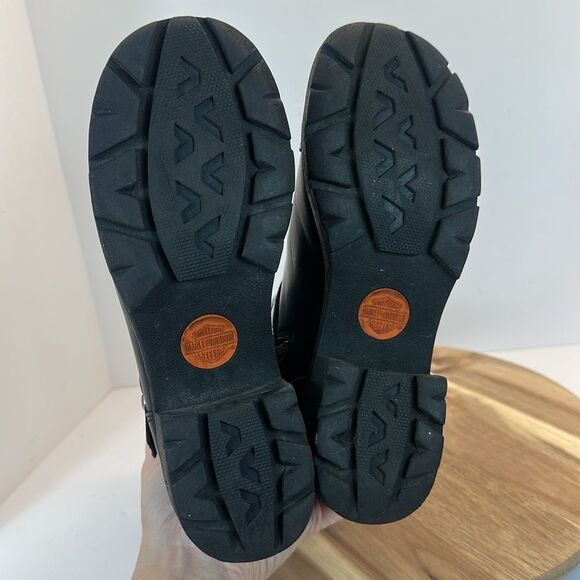 HARLEY-DAVIDSON Vintage Y2K Black Leather Moto Boots Women's 7 HARLEY DAVIDSON - Picture 11 of 13